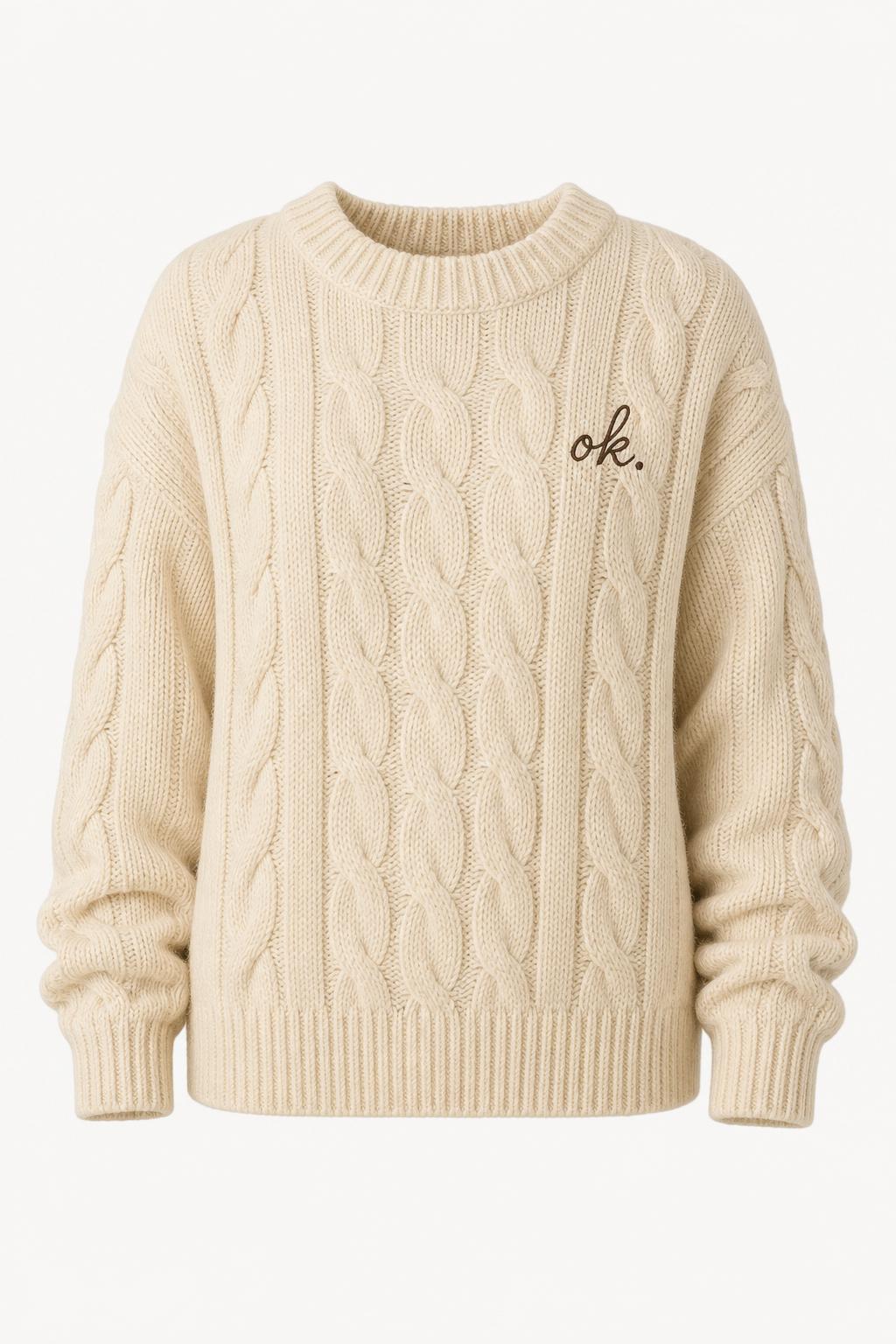ok. Cable Knit Sweater