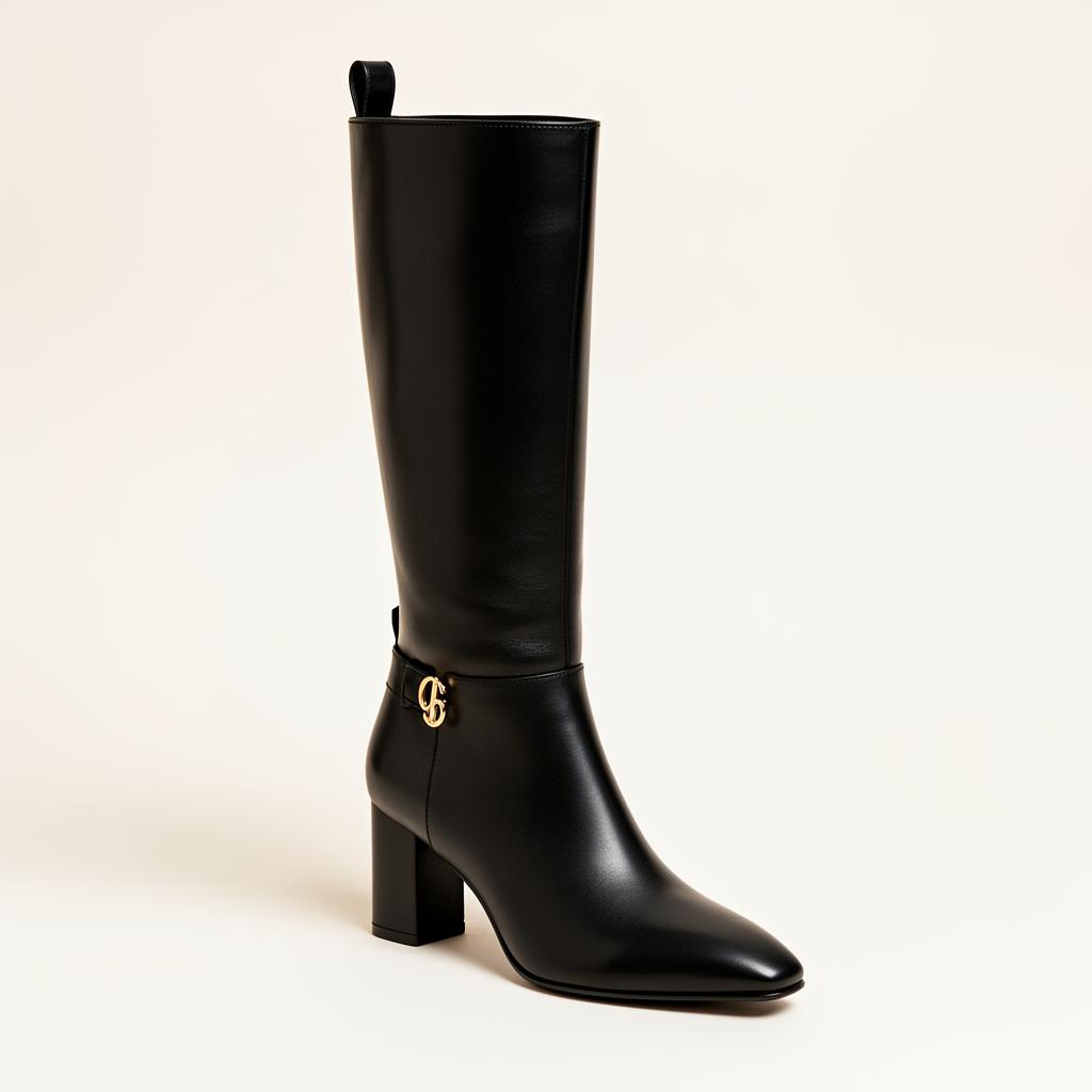 ok. Noir Knee Boot
