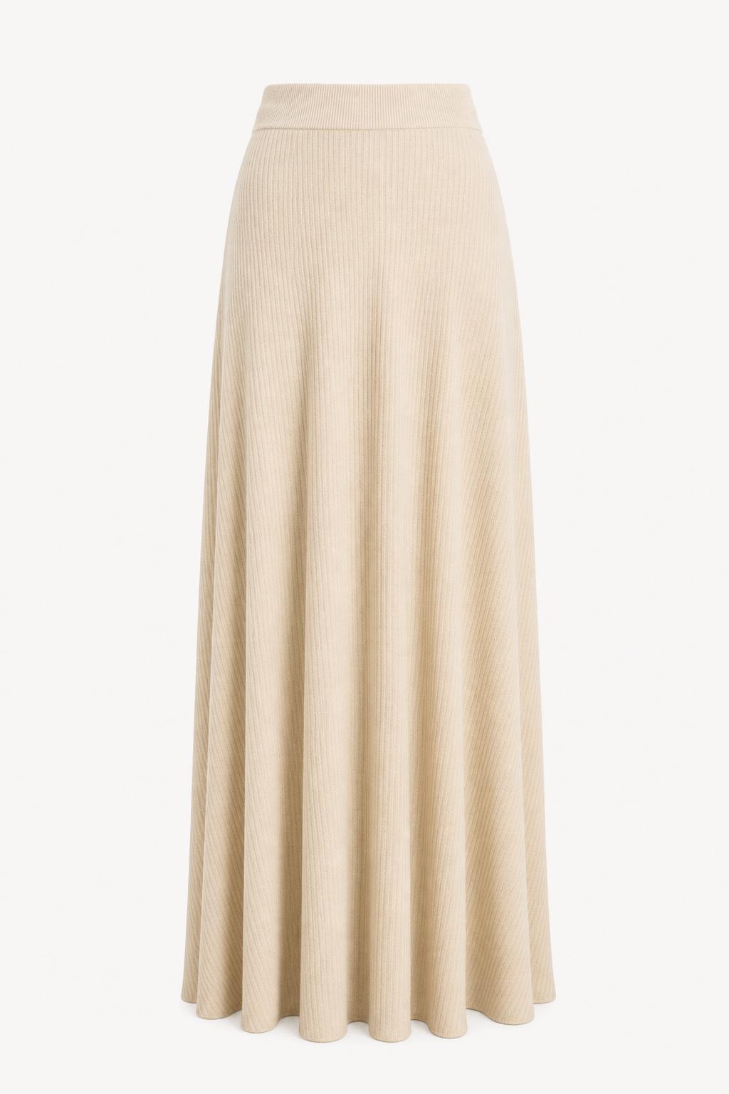 Ribbed Knit Maxi Skirt